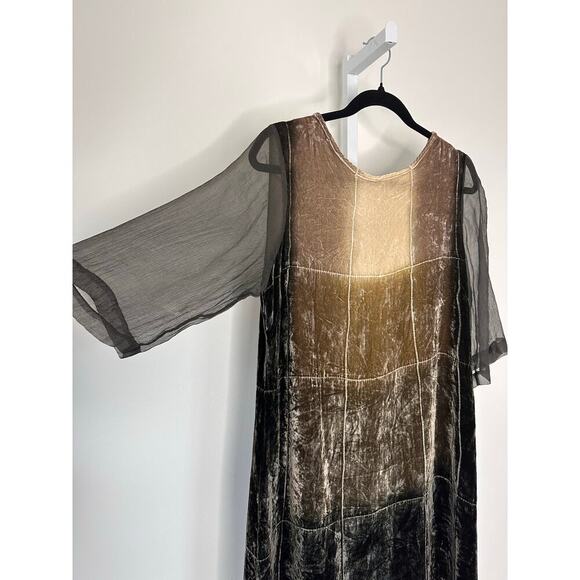 VINTAGE Viviana Uchitel Ombré Silk Velvet Dress WITH TAGS - Picture 2 of 6